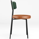 Ver imagem 6 de Cadeira Decorativa Estofada Sala Jantar Barcelona L02 Facto Verde Musgo Couríssimo Camel - Lyam Lyam