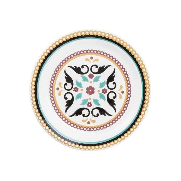 Conjunto de 6 Pratos Sobremesa 20cm Floreal Luiza - 1