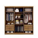 Ver imagem 3 de Guarda Roupa Casal Vertice New 6 Portas de Bater 6 Gavetas MDF com Espelho Cumaru Móveis Novo