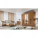 Ver imagem 2 de Guarda Roupa Casal Vertice New 6 Portas de Bater 6 Gavetas MDF com Espelho Cumaru Móveis Novo