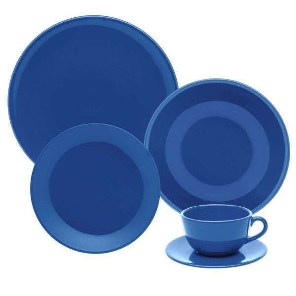 Aparelho de Jantar e Chá 30 Peças Unni Blue - 1