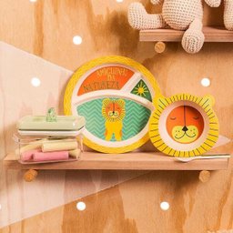 Conjunto Refeição Infantil 5 Peças Leãozinho - 3 Conjunto Refeição Infantil 5 Peças Leãozinho - 3