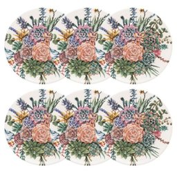 Conjunto de 6 Pratos Rasos 26cm Unni Bothanica - 2