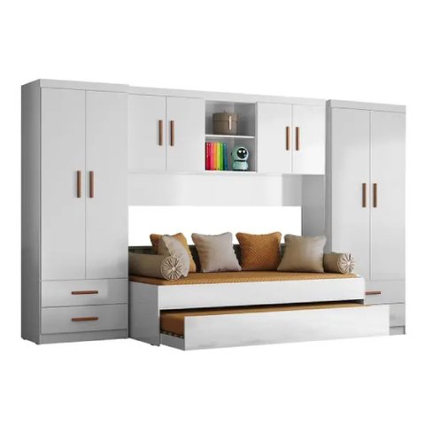 Dormitorio Conjugado 4 Portas - Moveis Leartam