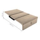 Ver imagem 3 de Sofá Cama 2 Lugares Belize Suede Bege