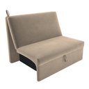 Ver imagem 4 de Sofá Cama 2 Lugares Belize Suede Bege