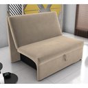 Ver imagem 1 de Sofá Cama 2 Lugares Belize Suede Bege