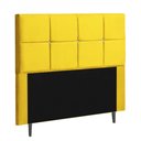 Ver imagem 2 de Cabeceira Estofada Poliana 140CM Casal Strass Suede Amarelo - D A DECOR