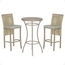 Ver imagem 1 de Mesa Bistrô com 2 Banquetas Roma Fendi Corda Náutica Estofado 3 Trama Original