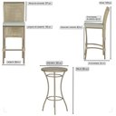 Ver imagem 2 de Mesa Bistrô com 2 Banquetas Roma Fendi Corda Náutica Estofado 3 Trama Original