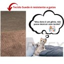Ver mais imagens de Banqueta Retangular Pisa Tecido Suede Marrom com Pé Preto