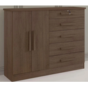 Ver imagem 1 de Cômoda New Athos 5 Gavetas com Sapateira Castanho D Doro