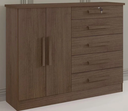 Ver imagem 1 de Cômoda New Athos 5 Gavetas com Sapateira Castanho D Doro