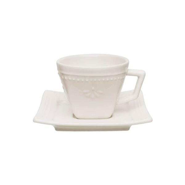 Conjunto de 6 Xícaras Grandes 200Ml com Pires Provence Brulee - 1