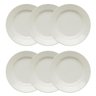 Conjunto de 6 Pratos Rasos 24cm Donna Branco - 3
