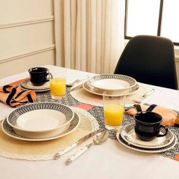 Conjunto de 6 Xícaras Grandes 200ml Com Pires Actual Nativa - 2