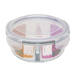 Conjunto De 2 Potes Herméticos De Vidro Com Divisórias - 3