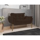 Ver imagem 1 de Poltrona Decorativa Sofá Namoradeira 2 Lugares Opalla Marrom