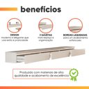 Ver imagem 4 de Penteadeira Suspensa 3 Gavetas Aspen Off White Edn