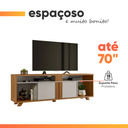 Ver imagem 5 de Rack Bancada para Tv até 70 Polegadas 1,80m Nt 1290 Freijó / Off White