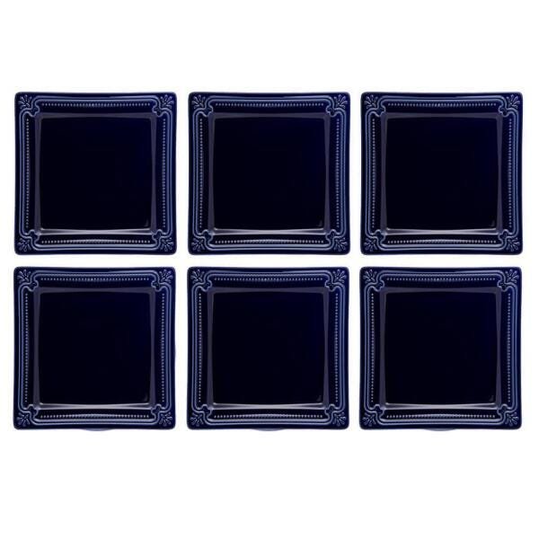 Conjunto de 6 Pratos Sobremesa 20x20cm Provence Royal - 2