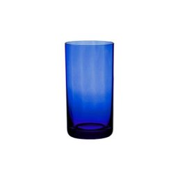 Jogo de 6 Copos Coloridos De Cristal Água 235ml Azul Escuro - 1