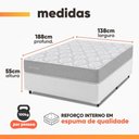 Ver imagem 3 de Cama Box Casal Double Face 100% D33 Edén 138x188x55cm Herval - Suporta até 100kg por Pessoa