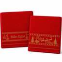 Ver imagem 1 de Kit Toalha de Mãos e Lavabo Natalina 30x50cm 100% Algodão 400g-m² Macia Vermelho Bene Casa 15