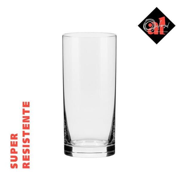 Jogo de 6 Copos de Cristal Água 300ml Flat Classic - 3