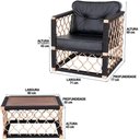 Ver imagem 2 de 2 Poltronas Com Mesa De Centro De Madeira Preta