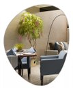 Ver imagem 1 de ESPELHO DECORATIVO ORGÂNICO 40CMX30CM MODERNO LUXO SALA QUARTO BANHEIRO