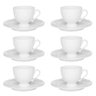 Conjunto de 6 Xícaras Grandes 200ml com pires Soleil White - 2