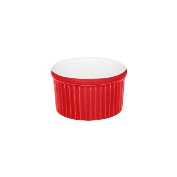 Conjunto de 3 Tigelas Ramequin Branco e Vermelho - 3