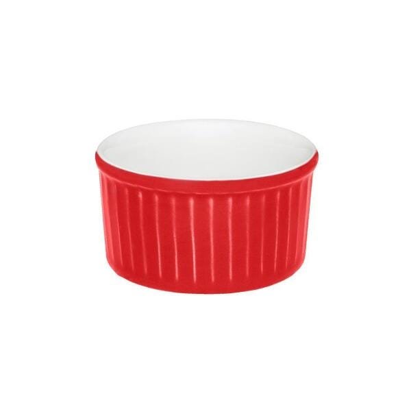 Conjunto de 3 Tigelas Ramequin Branco e Vermelho - 2
