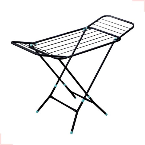 Varal de Chão com Abas Aço Slim Preto