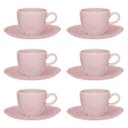 Ver imagem 2 de Conjunto de 6 Xícaras Grandes 220ml Com Pires Ryo Pink Sand