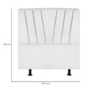 Ver imagem 3 de Cabeceira Casal Box de Cama Estofada 140 Cm Lile Suede:branco
