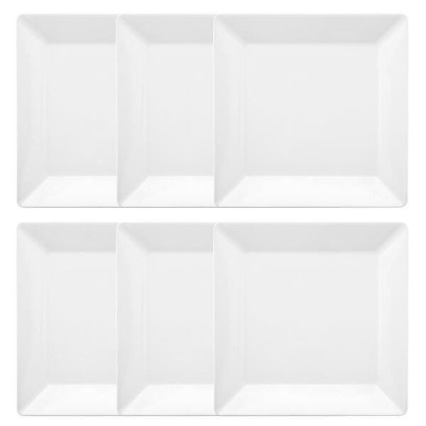 Conjunto de 6 Pratos Rasos 26,5x26,5cm Quartier White - 2