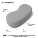 Ver imagem 7 de Conjunto 02 Puffs Decorativos Living Aisha Orgânico Bouclê Cinza Claro - Desk Design