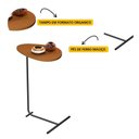 Ver imagem 3 de Mesa de Apoio de Sofá Orgânica Alamanda com Pés de Metal Nature/preto