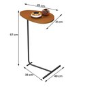 Ver imagem 4 de Mesa de Apoio de Sofá Orgânica Alamanda com Pés de Metal Nature/preto