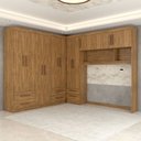 Ver imagem 6 de Guarda-roupa Casal Modulado Belgrado 11 Portas 6 Gavetas Cinamomo - Panorama Móveis