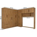 Ver imagem 4 de Guarda-roupa Casal Modulado Belgrado 11 Portas 6 Gavetas Cinamomo - Panorama Móveis