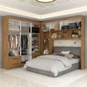 Ver imagem 2 de Guarda-roupa Casal Modulado Belgrado 11 Portas 6 Gavetas Cinamomo - Panorama Móveis
