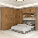 Ver imagem 1 de Guarda-roupa Casal Modulado Belgrado 11 Portas 6 Gavetas Cinamomo - Panorama Móveis