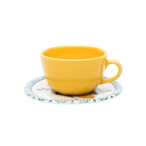 Conjunto de 6 Xícaras Grandes 200ml Com Pires Unni Siciliano