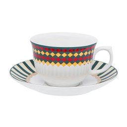 Conjunto de 6 Xícaras Grandes 240ml Com Pires Sao Basilio - 1 Conjunto de 6 Xícaras Grandes 240ml Com Pires Sao Basilio - 1