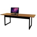 Ver imagem 3 de Mesa de Reunião 190x80cm com Pé de Ferro Ideal para Escritórios Salas Corporativas e Home Office:nat