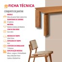 Ver imagem 6 de Sala de Jantar Mesa Nala 220cm Tampo Laminado Canto Moeda com 8 Cadeiras Eva