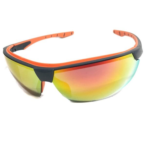 Óculos De Proteção Neon Vermelho Espelhado Fogo - Steelflex